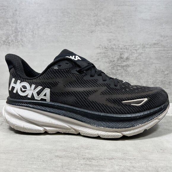 Hoka One One Clifton 9 Running Shoes - Men's Size 9 - Black - Picture 4 of 10